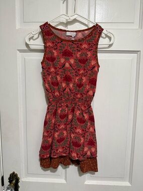 Size 8 Girls Orange Floral Sleeveless Summer Spring Dress 435 Matilda Jane